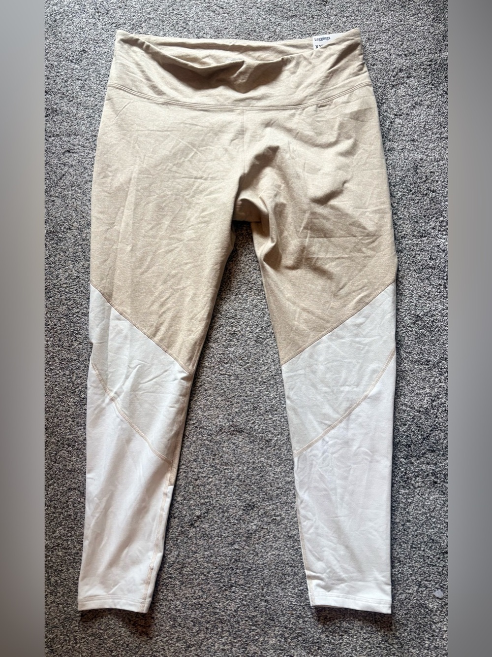Women’s, Old Navy Active Beige & Cream Cozecore Leggings, NWT, XXL